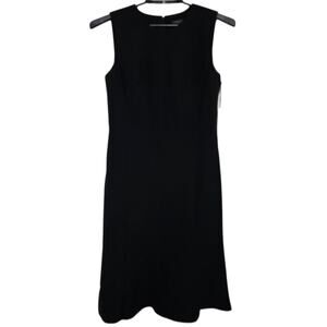 Ann Taylor Suiting Collection Dress Size 6 Black Sheath Classic Classy Business